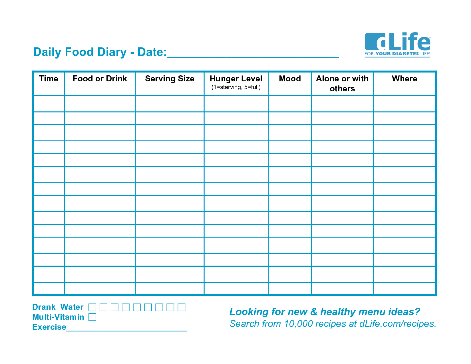 10-free-printable-food-diary-template-images-journal-food-diary