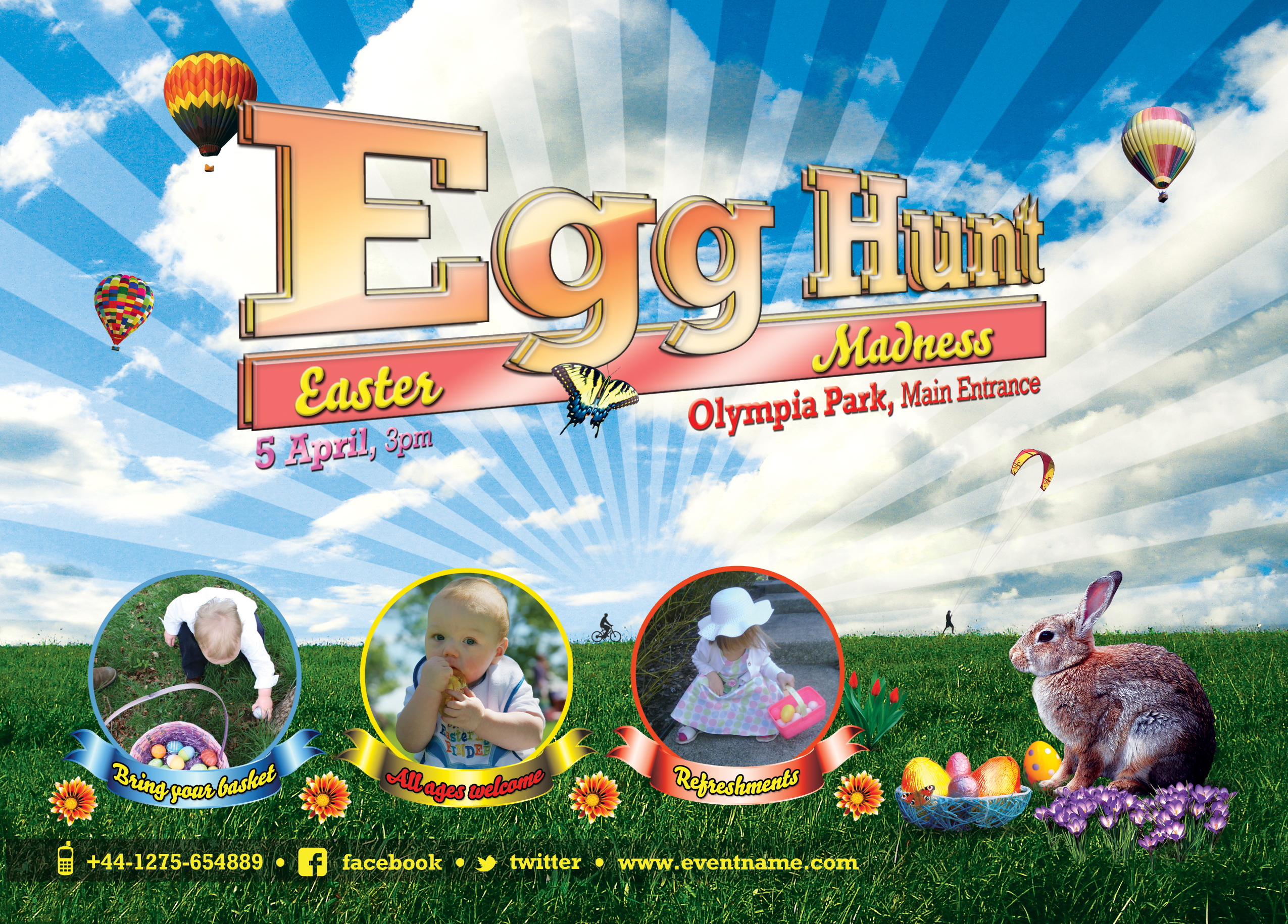 Free easter egg hunt flyers templates