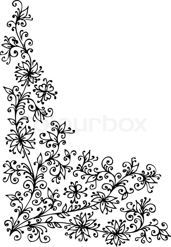 Elegant Black and White Swirl Design