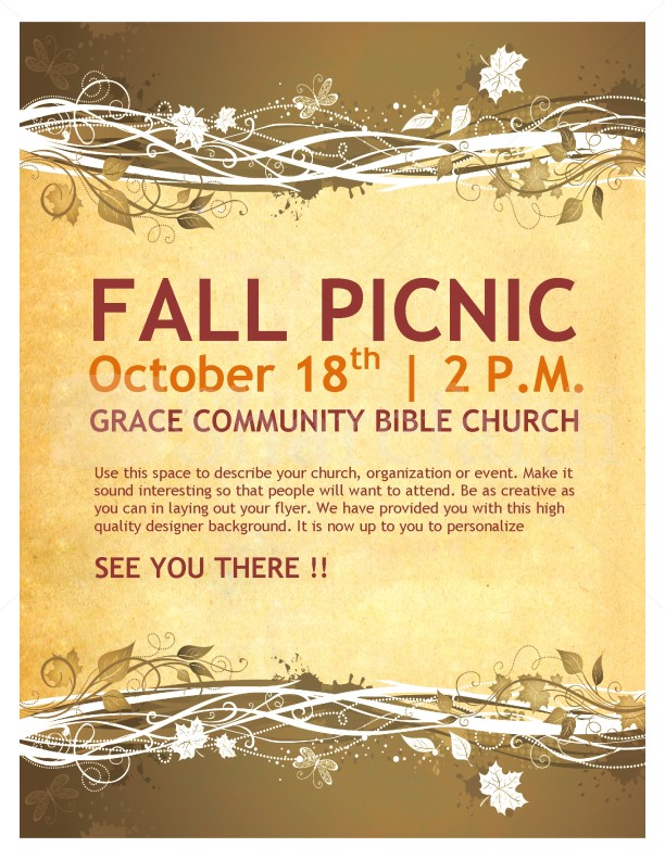 Fall Picnic Flyer Templates