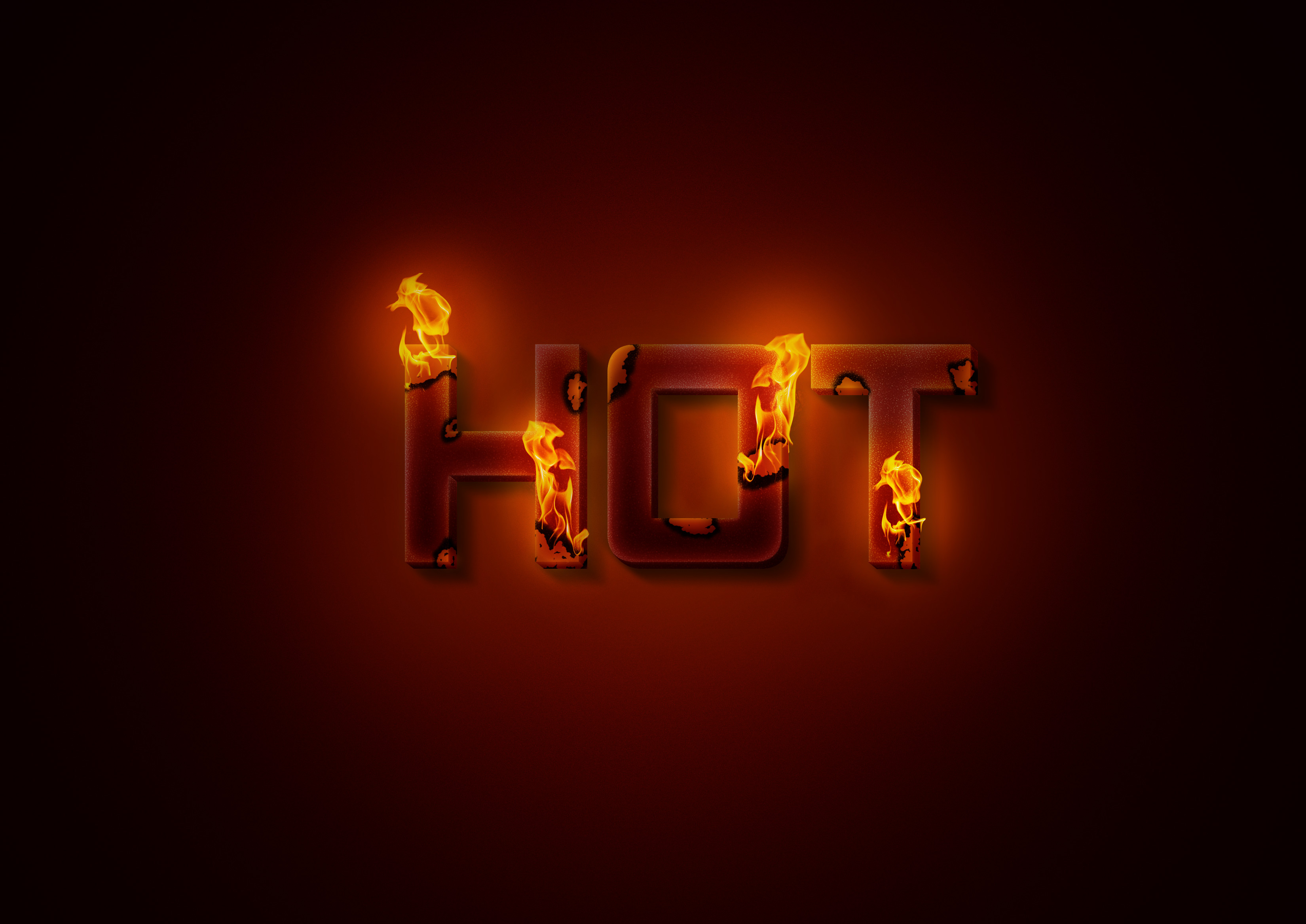 Fire Text Effect Photoshop