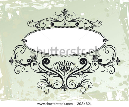 Flourish Oval Frame Borders