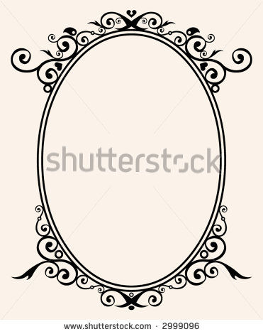 Flourish Oval Frame Clip Art