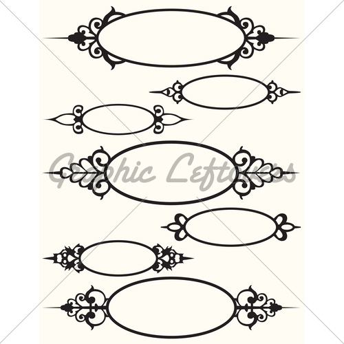 Flourish Oval Frame With