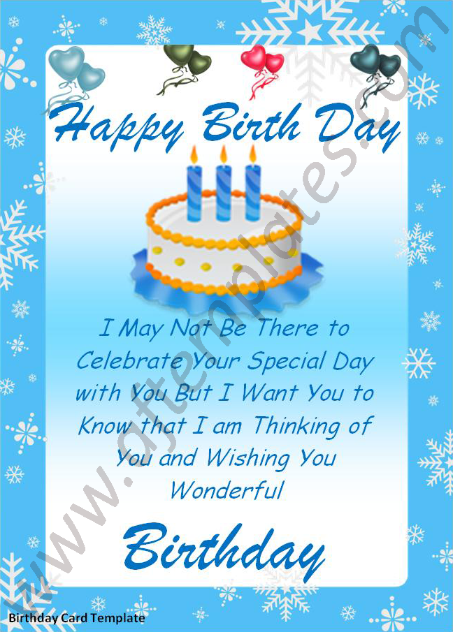 Free Birthday Card Templates Word