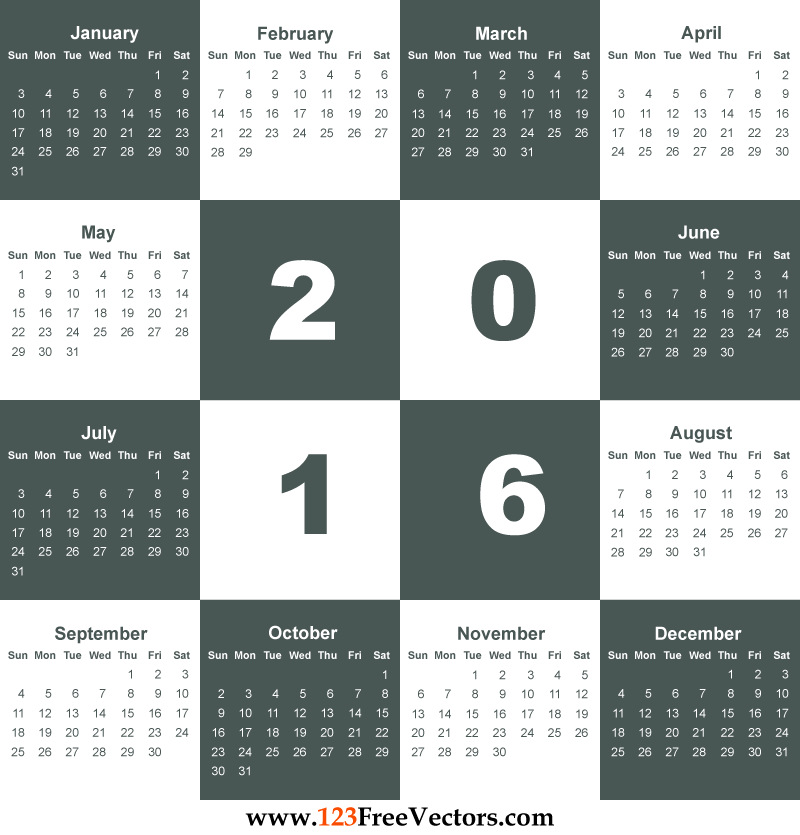 Free Calendar Templates 2016