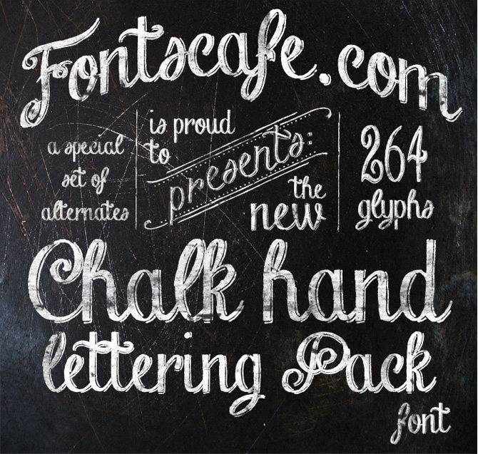 18 Hand Free Chalk Fonts Images