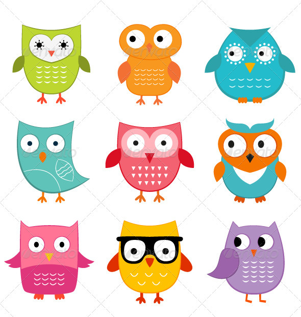 Free Cute Cartoon Owls