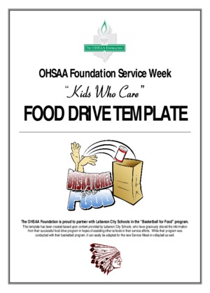 Free Food Drive Flyer Template Microsoft