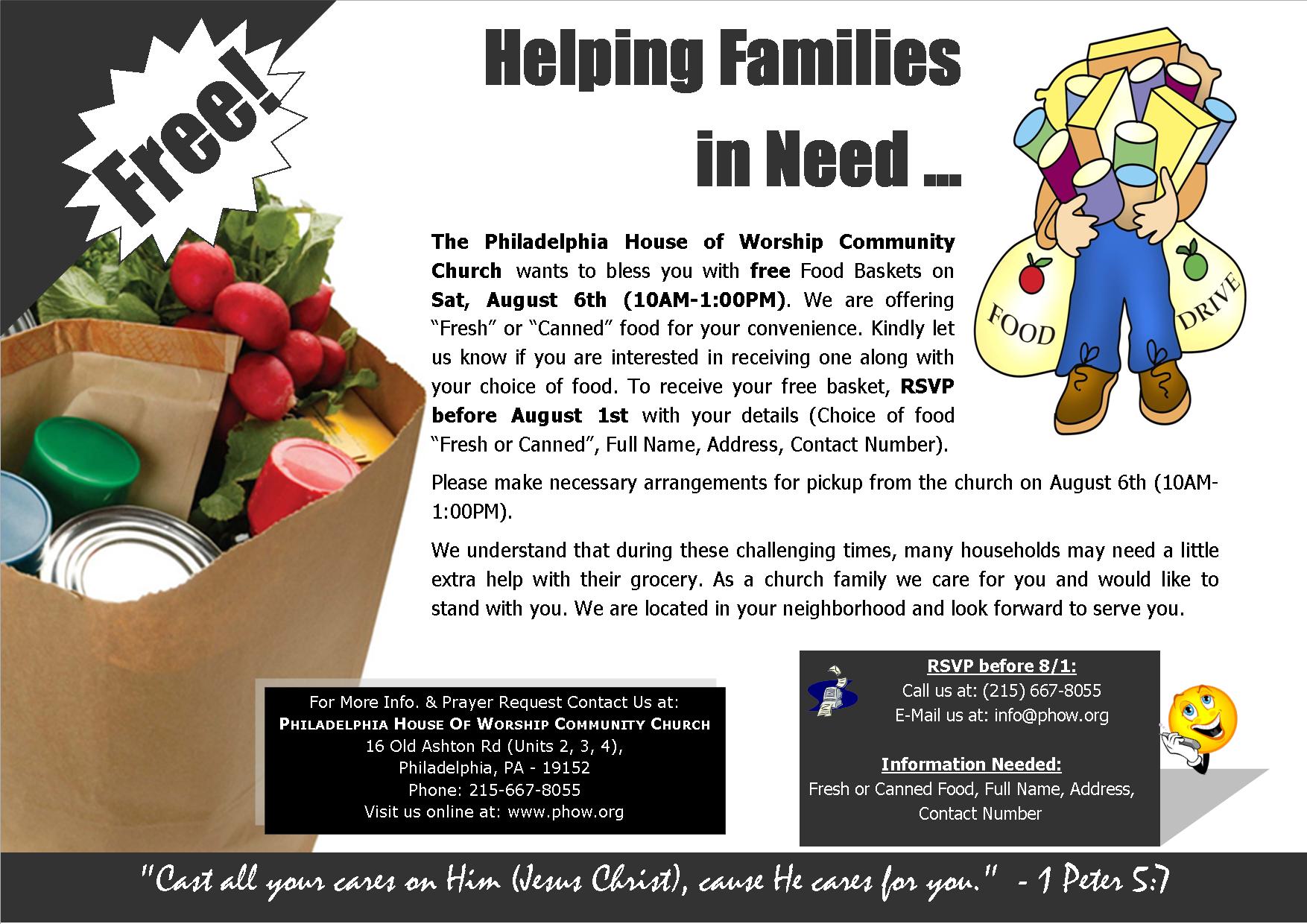 Free Food Drive Flyer