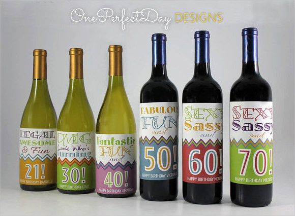 14 Wine Label Template PSD Images