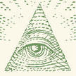 Freemason Illuminati Pyramid Stone