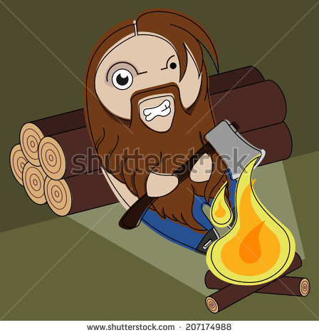 Funny Lumberjack Cartoon