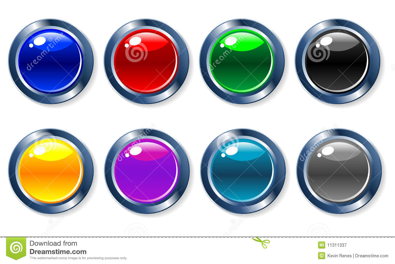 Glossy Button Vector