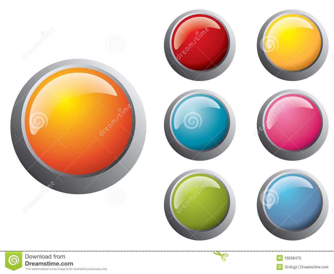 Glossy Button Vector