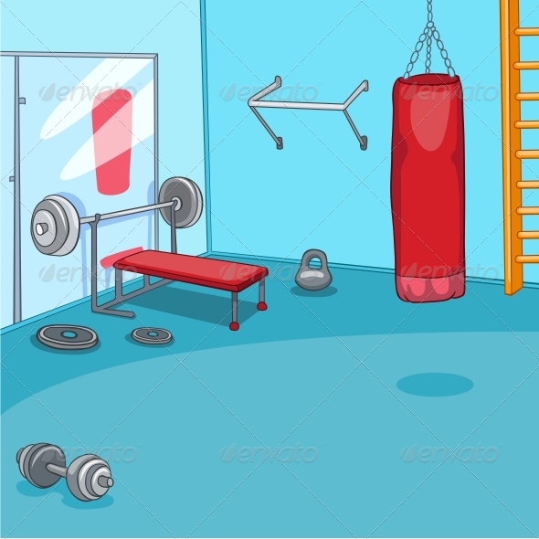 Gym Room Cartoon