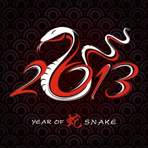 Happy New Year 2013 Snake