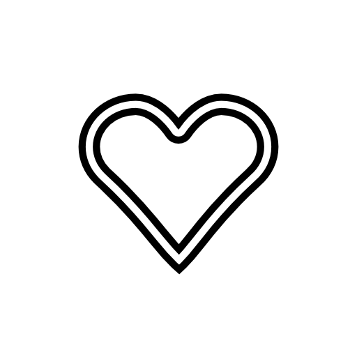 Heart Shape Outline Vector