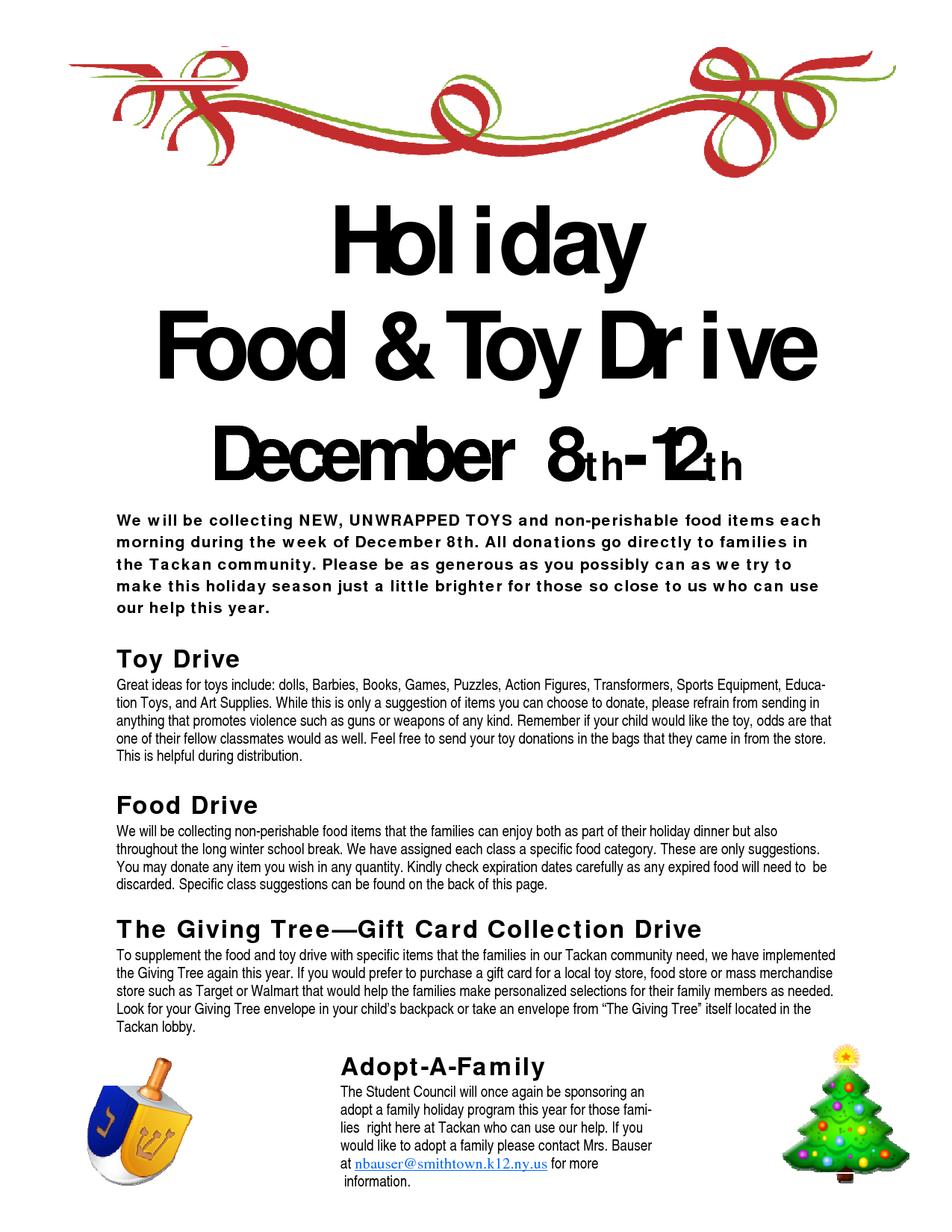 Holiday Food Drive Flyer Template