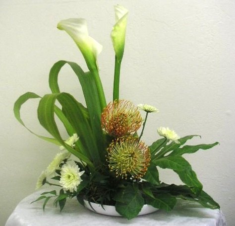 Ikebana Flower Arrangement Design