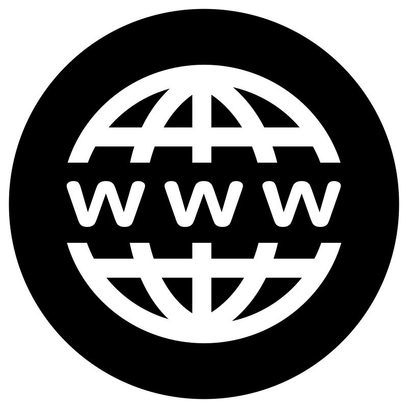 Internet Icon Black and White Internet Icon Black and White