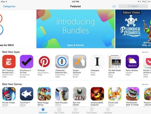 iOS 8 App Store