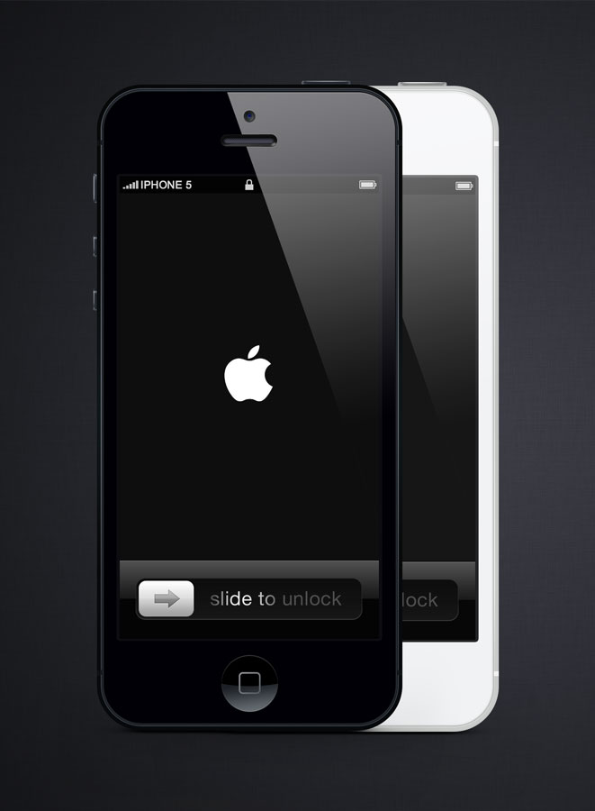 iPhone 5 Photoshop Template