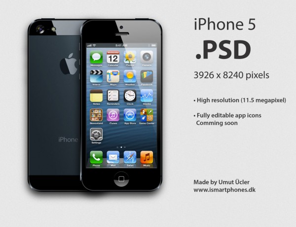 iPhone 5 PSD Template