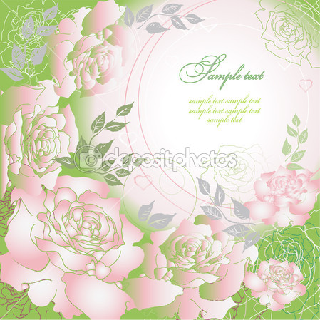Light Green and Pink Roses