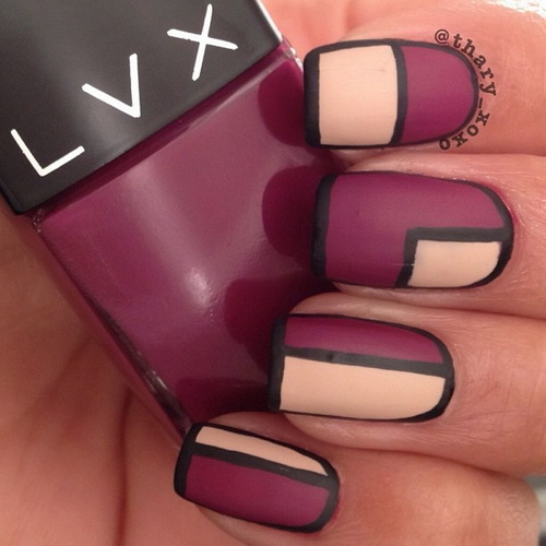 Matte Burgundy Nail Polish Designs