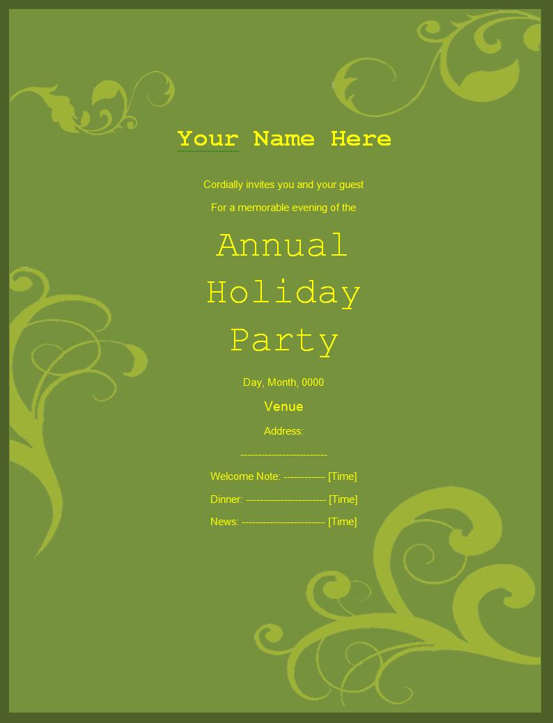 Formal Invitation Template Microsoft Word