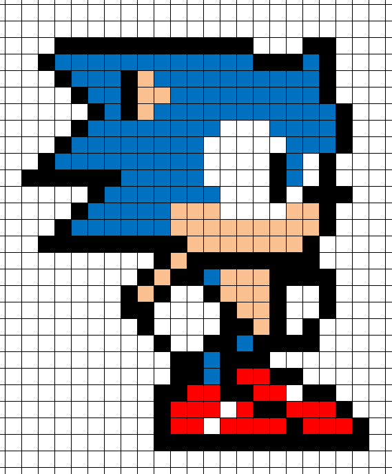 Minecraft Pixel Art Templates Sonic