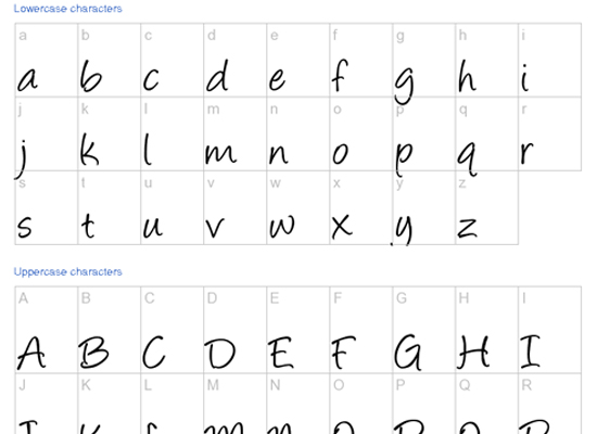 6 Hand Written Fonts Images