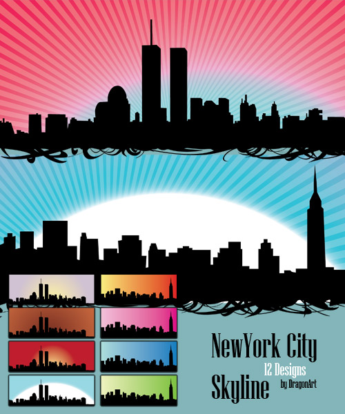 New York City Skyline Vector