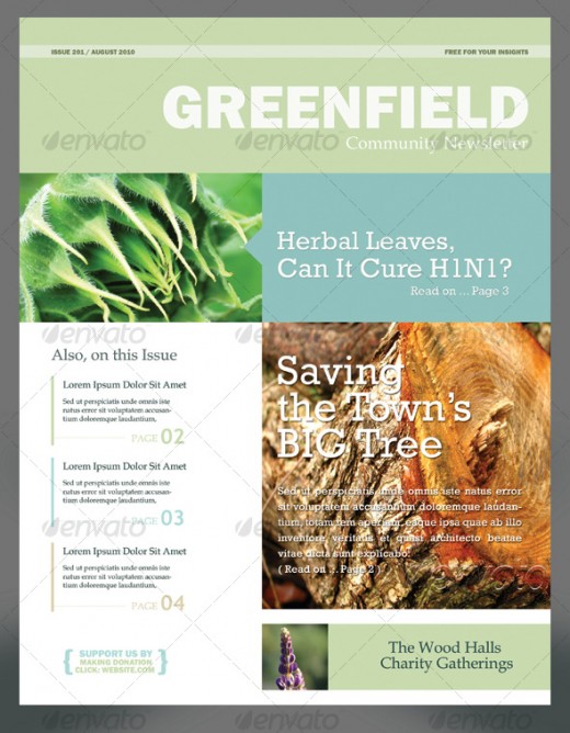 Newsletter Template PSD Newsletter Template PSD