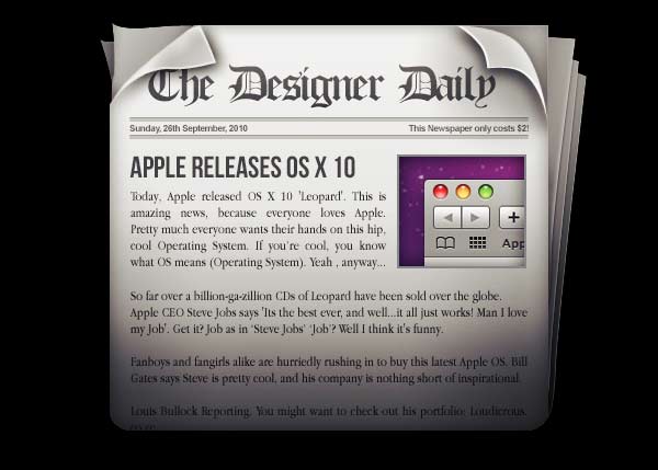 Newspaper Template PSD Newspaper Template PSD