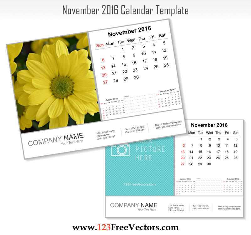 November 2016 Calendar Template