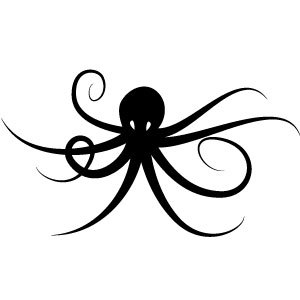 Octopus Silhouette Vector Art