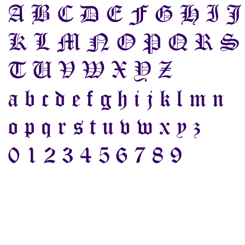 Old English Embroidery Font Old English Embroidery Font