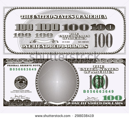 One Hundred Dollar Bill Graphic