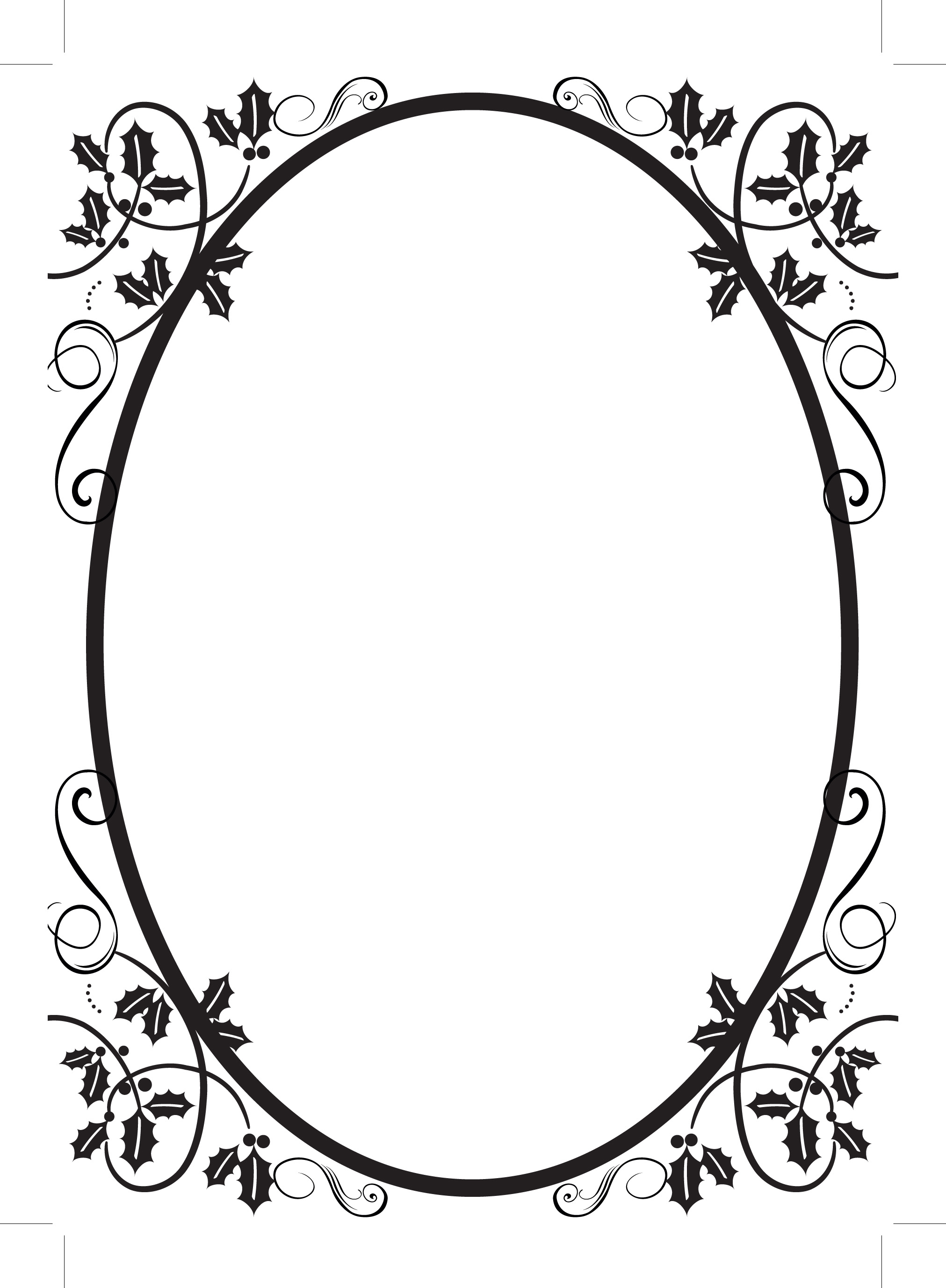 Oval Filigree Border Clip Art