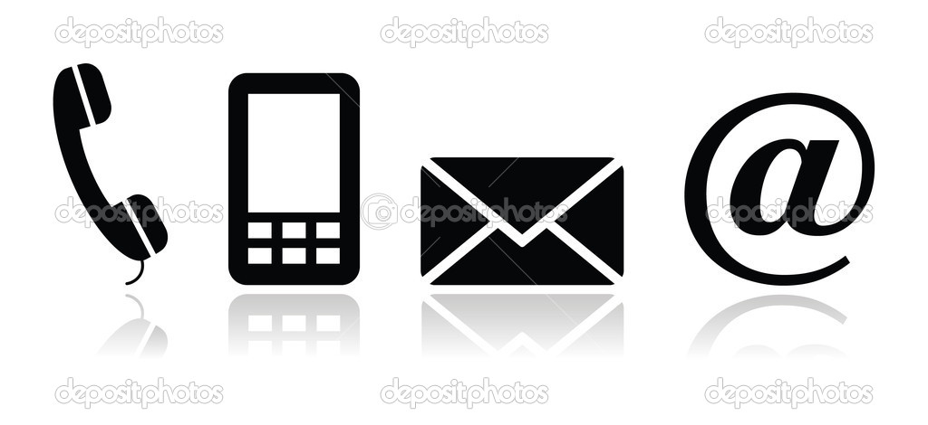 Phone Email Icon Black Phone Email Icon Black