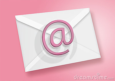 Pink Email Icon Pink Email Icon