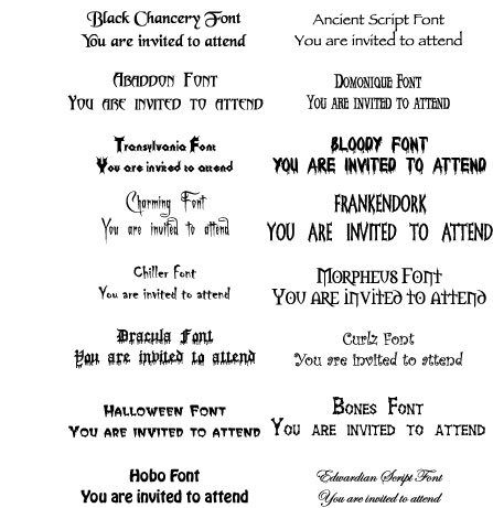Popular Wedding Invitation Fonts Popular Wedding Invitation Fonts