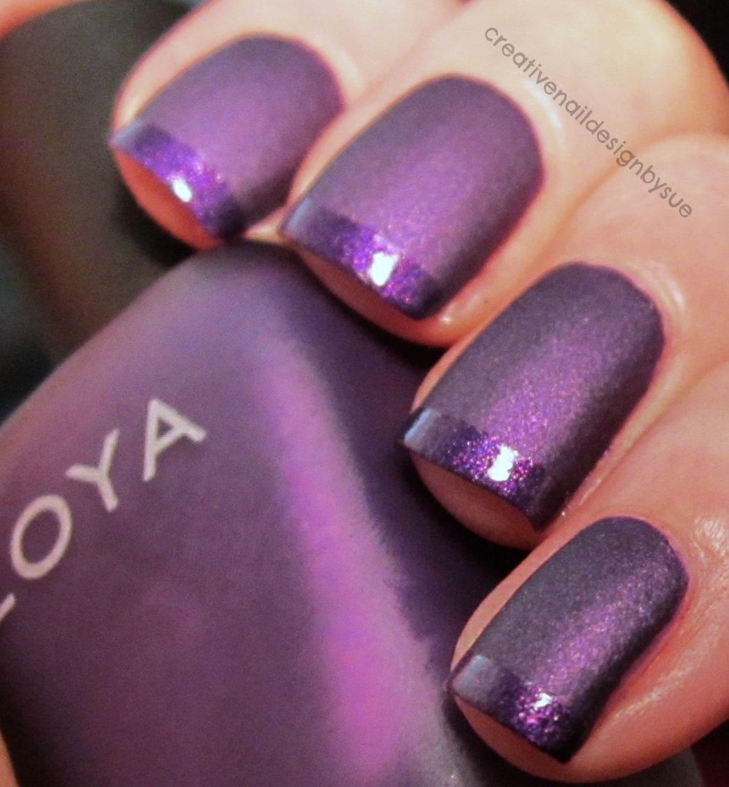Purple French Tip Nail Designs