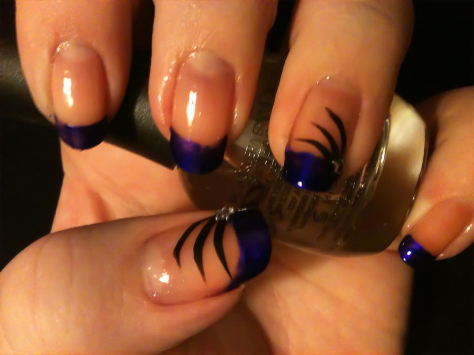 Purple Nail Tips Design