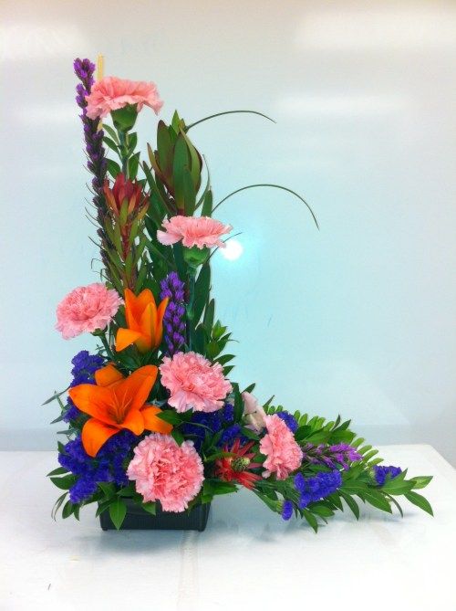 Right Triangle Floral Arrangement