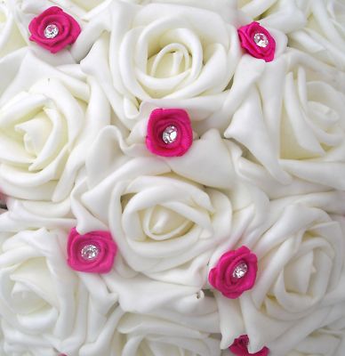 Rose Wedding Bouquets with Ribbon