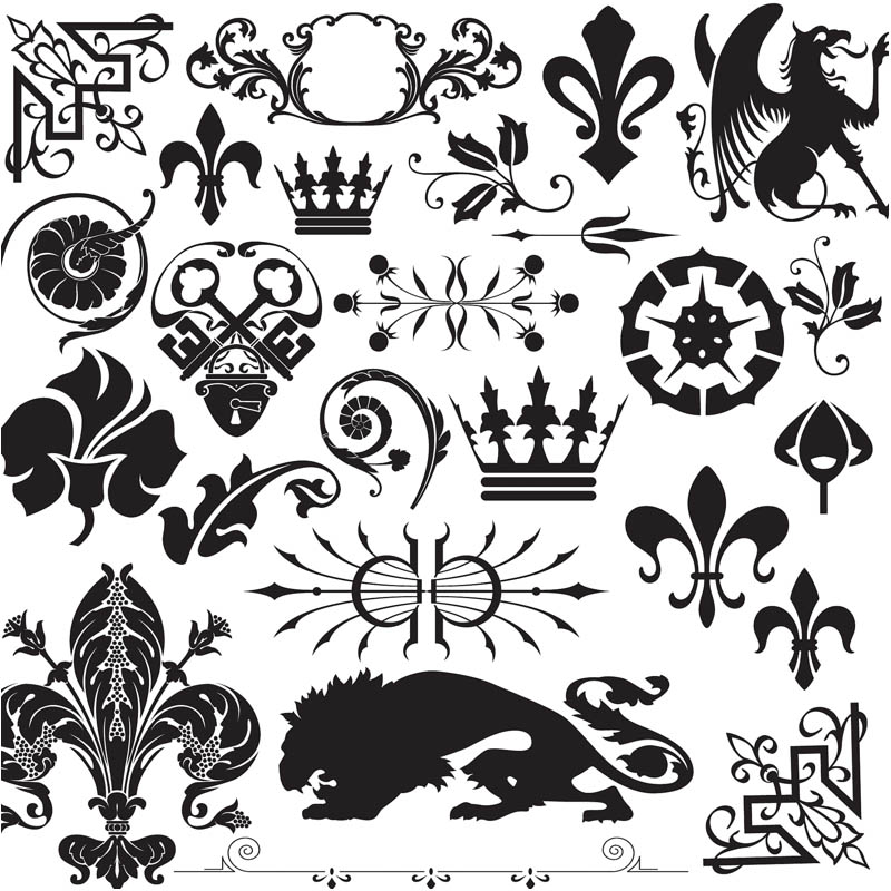 10 Photos of Decorative Ornaments Vector Crest