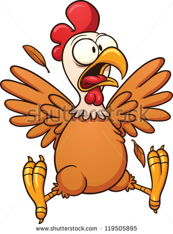 Scared Chicken Cartoon